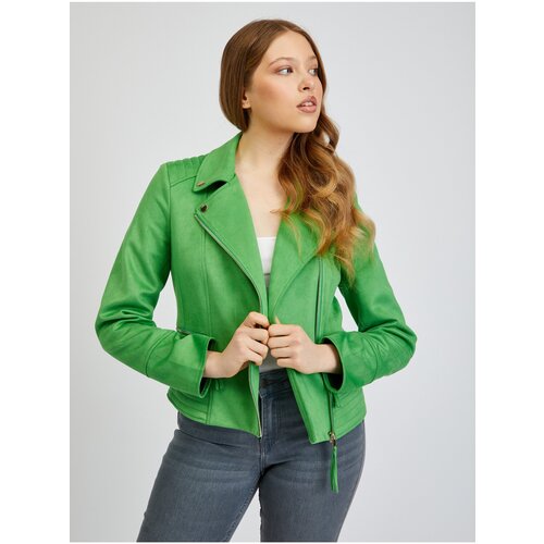Orsay Green Women's Leatherette Jacket in Suede - Women Cene