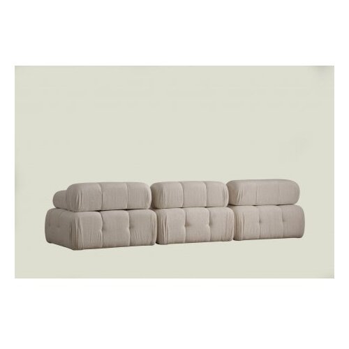 Atelier Del Sofa L1 O1 1R Pouffe Doblo Ugaona garnitura, 3 sjedala, krem Slike