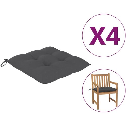 vidaXL Blazine za stole 4 kosi antracitne 50x50x7 cm blago Cene