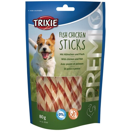 Trixie premio fish&chicken sticks 80g Slike