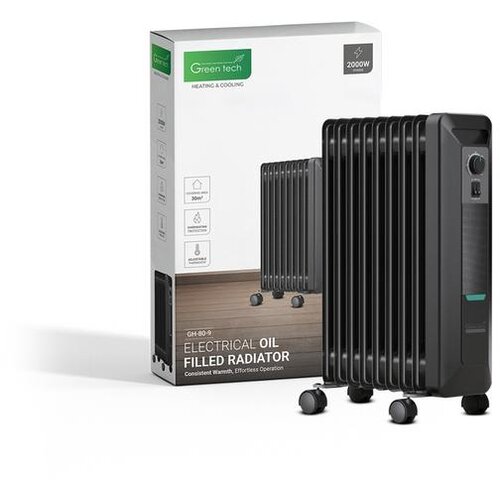  RADIJATOR ULJNI GREEN TECH 2000W, ELEKTRIČNI GH-80-9 Cijene
