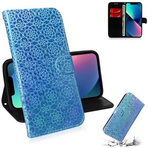  Eleganten etui/ovitek za iPhone 14 Plus, Hologram, moder Cene
