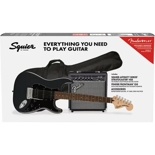 Fender Squier Affinity Series Stratocaster HSS Pack LRL Charcoal Frost Metallic