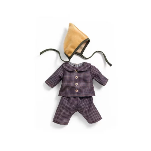 Djeco Pomea – hlače s srajco in čepico za punčke