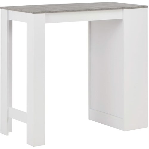  Barski stol s policom bijeli 110 x 50 x 103 cm Slike