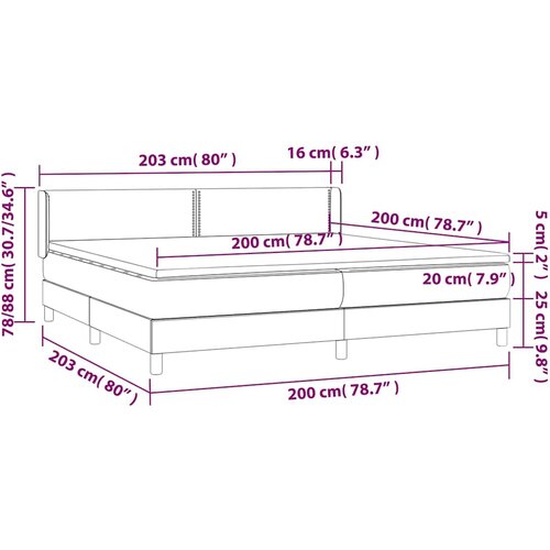  Krevet s oprugama i madracem ružičasti 200x200 cm bar&amp;scaron;unasti Slike