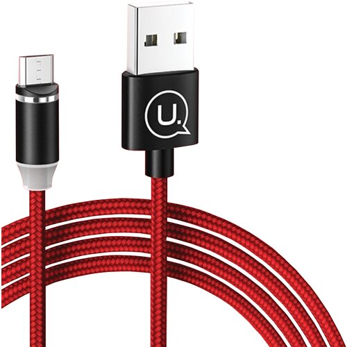 Usams U-SURE MAGNETNI KABEL ZA LIGHTNING 1M 2.1A PLETEN RDEČ, (21980342) Cene