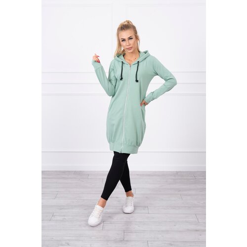 Kesi Hooded dress with a hood dark mint Cene