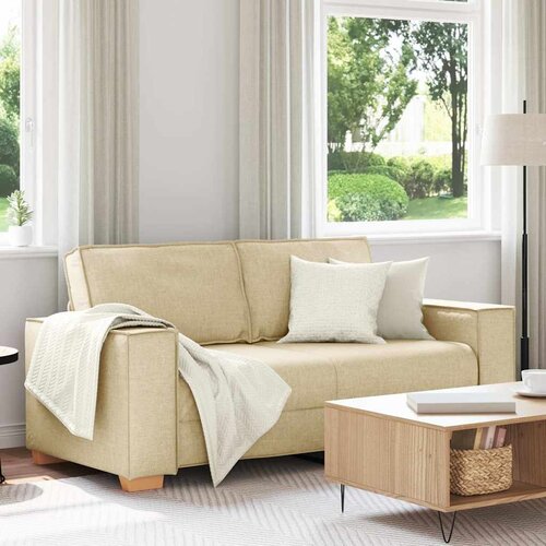 vidaXL Dvosed kremne barve 140 cm blago Cene