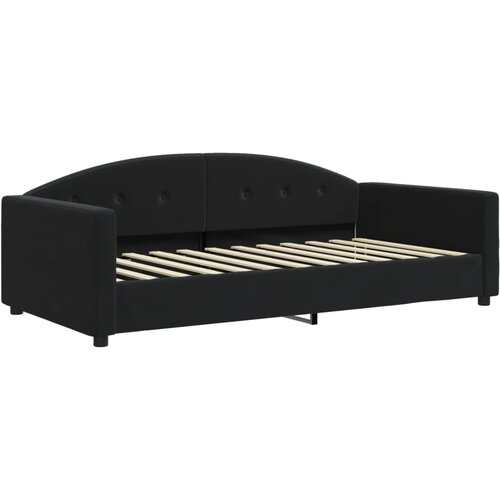 VidaXL Raztegljiva postelja črna 100x200 cm žamet, (20792431) Slike