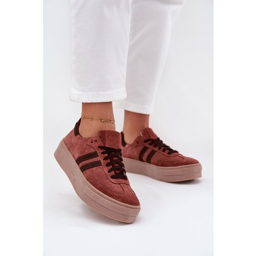 Zazoo Women&amp;#039;s Suede Sneakers on Platform Slike