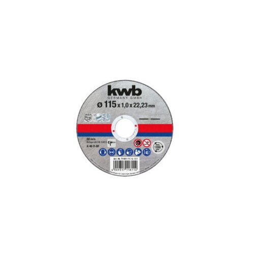 KWB 100 komada reznih ploča za INOX 115&amp;times;1.0mm &amp;ndash; 711811 Slike