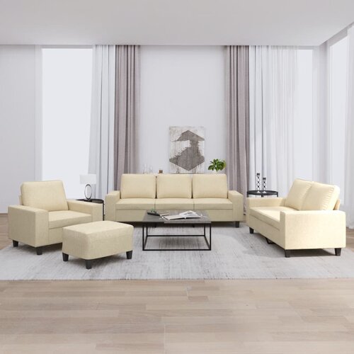  4-dijelni set sofa krem od tkanine Cene