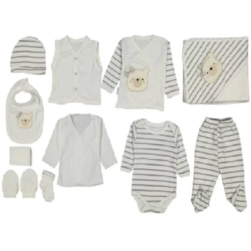  Set za bebe 233854, 10 delova, Sivo-beli Cene