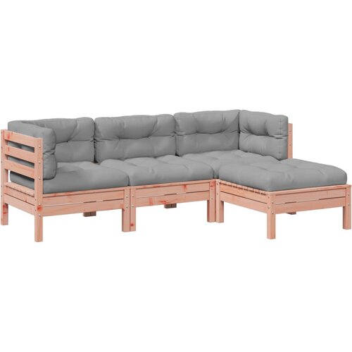  4-dijelni set vrtnih sofa s jastucima od duglazije i jelovina Slike