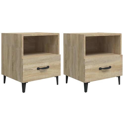 Maison Chic Dvo delni komplet Nočne omarice - Nočne mize sonoma hrast konstruiran les, (21687910) Slike