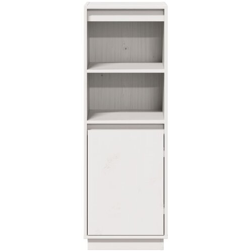  Visoka komoda bijela 37 x 34 x 110 cm od masivne borovine Slike