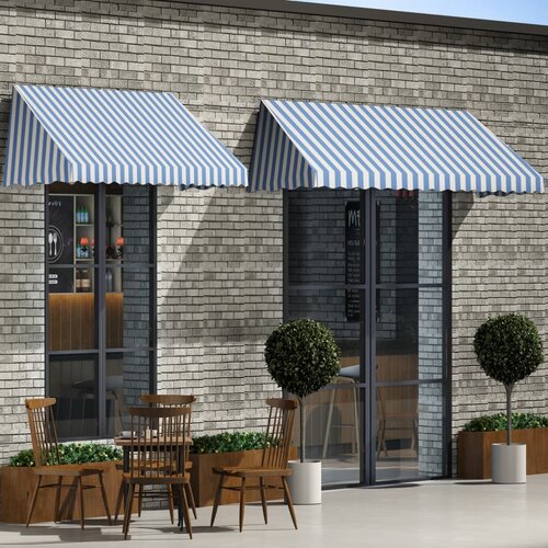 vidaXL bistro tenda 400 x 120 cm plavo-bijela Cijene