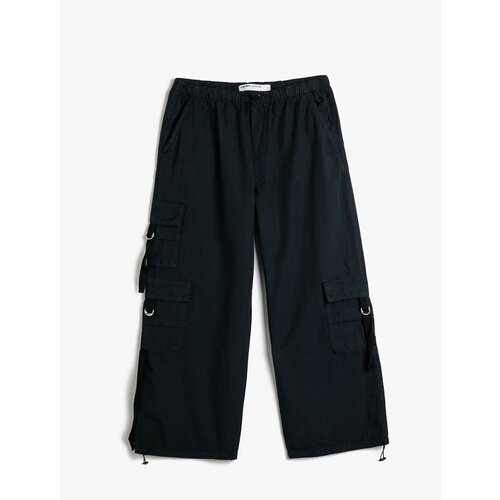 Koton Parachute Trousers Oversize Short Leg Stopper Pocket Cotton Slike