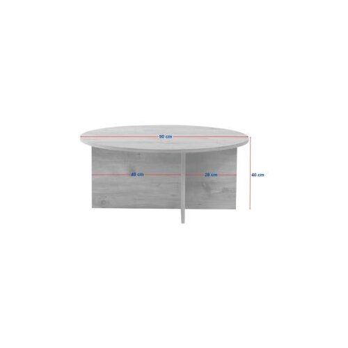 Hanah home Klub sto Soleil, 90x40x90 cm, Boje hrasta Slike
