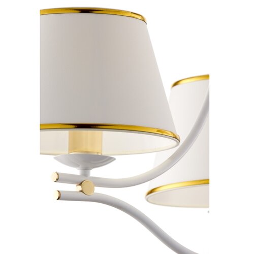 Jupiter 2085 - luster na lancu SAMBA 3xE27/15W/230V bela/zlatna Slike