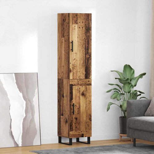 vidaXL Highboard Staro drvo 34,5 x 34 x 180 cm Konstruirano drvo Cene