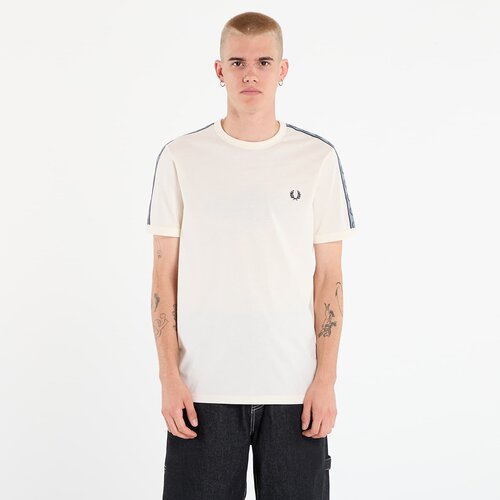 Fred Perry Majica Contrast Tape Ringer T-Shirt UNISEX Ecru/ Navy M Slike