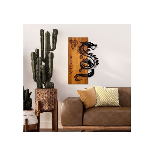 Wallxpert Zidna dekoracija Zmaj, 40x58x3 cm, Crna Slike