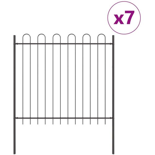  Vrtna ograda s hoop topom Siva 11.9x1.5 m Čelik Slike