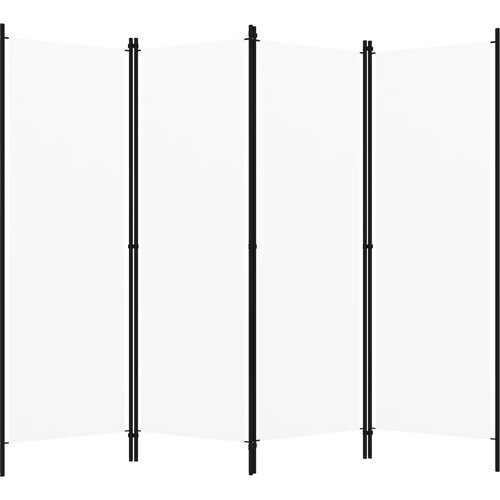 Sobna pregrada s 4 panela bijela 200 x 180 cm Cene