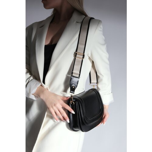 Marjin Women's Adjustable Strap Shoulder Bag Toplez Black Slike