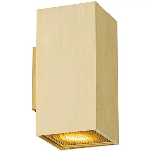 QAZQA Dizajnerska stenska svetilka zlata kvadratna 2-light - Sab Honey