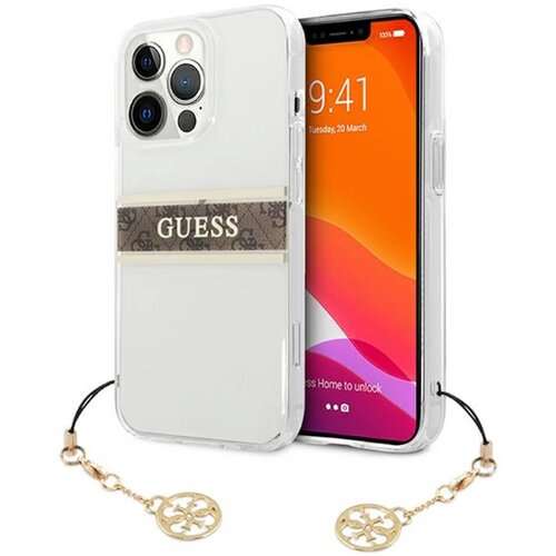  Maska za telefon Guess 4G Stripe Charm za iPhone 13 Pro 6.1 braon (GUHCP13LKB4GBR) Cene