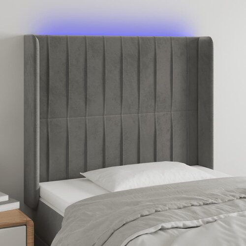  LED uzglavlje svjetlosivo 83 x 16 x 118/128 cm bar&scaron;unasto Cijene
