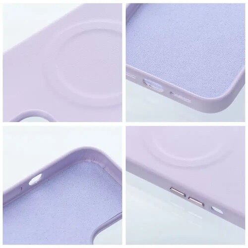 Roar kožna Mag Case maska kompatibilna s MagSafeom - za iPhone 14 Plus ljubičasta Slike