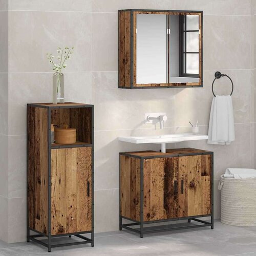  Kupaonski ormar Staro drvo 35 x 37.5 x 100 cm Konstruirano drvo Cijene