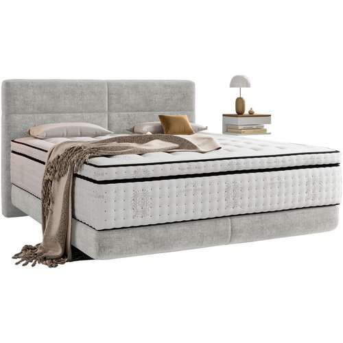 Esposa POSTELJA BOXSPRING 160 cm x 200 cm , tekstil svetlo siva Cene