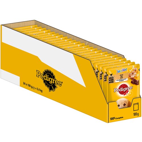 Pedigree Junior vrečke - Pi&amp;scaron;čanec v želeju: 144 x 100 g Slike