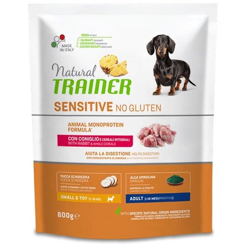 Natural trainer trainer natural dog sensitive plus ad hrana za odrasle pse malih rasa, zecetina, 800g Cene
