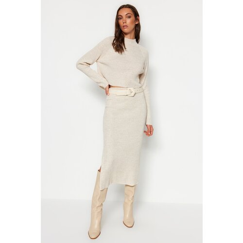 Trendyol Two-Piece Set - Beige - Slim fit Slike