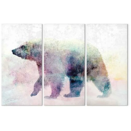  Slika - Lonely Bear (3 Parts) 120x80 Standard Slike
