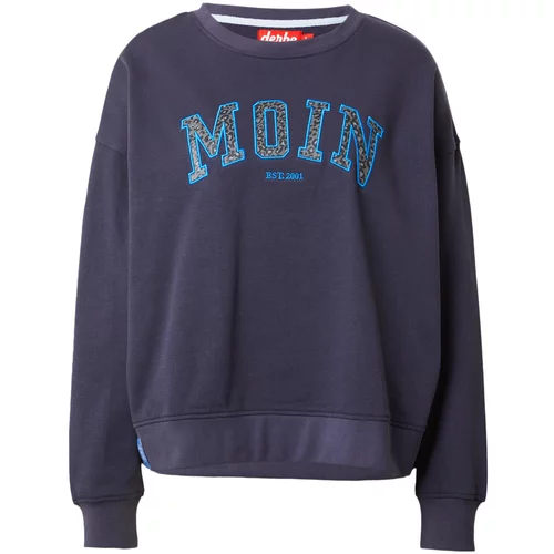 Derbe Sweater majica 'Moin' mornarsko plava / svijetloplava / siva / crna