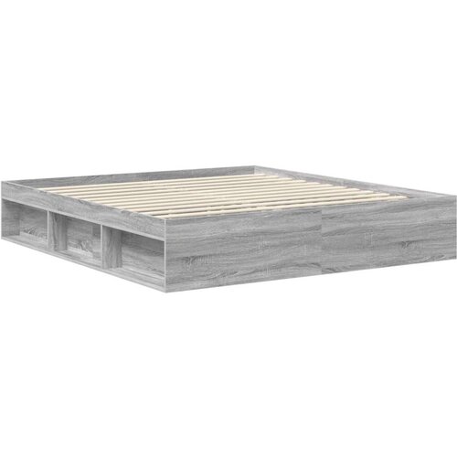  Okvir za krevet s uzglavljem Siva Sonoma 180 x 200 cm Slike