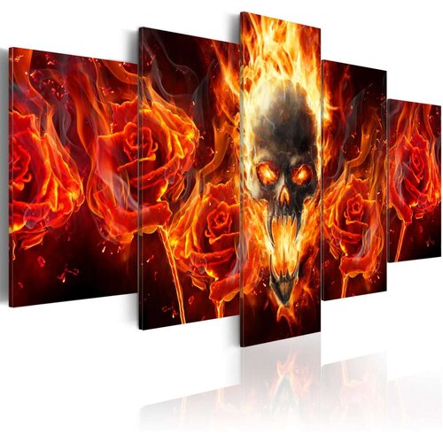  Slika - Fiery skull 200x100 Slike