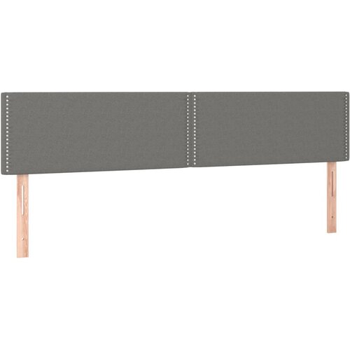 Maison Chic Posteljno vzglavje - Vzglavna omarica 2 kosa temno siv 80x5x78/88 cm blago, (22078411) Cene