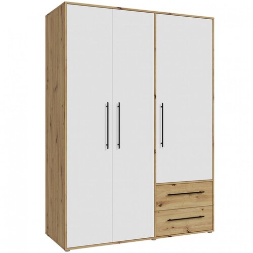  Garderobna omara MOKKARIS MKSS833 (hrast/bela) Cene