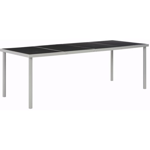  Miza črna 220x90x74,5 cm jeklo Slike