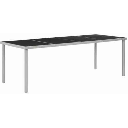  vrtni stol crni 220 x 90 x 74,5 cm čelični