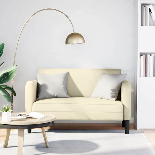 vidaXL Loveseat kavč krem 110 cm umetno usnje Cene