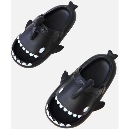 Gemre Black children's flip-flops with shark motif Tossi Cene